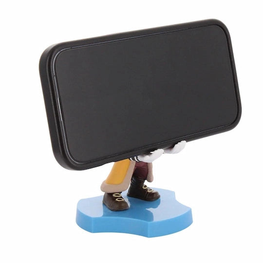 One Piece telefoonhouder met een telefoon in handen van Buggy