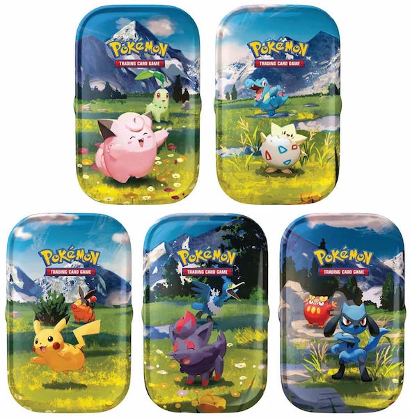 Alle 5 tins van de mini tins uit Ascended Heroes Pokemon collectie.
