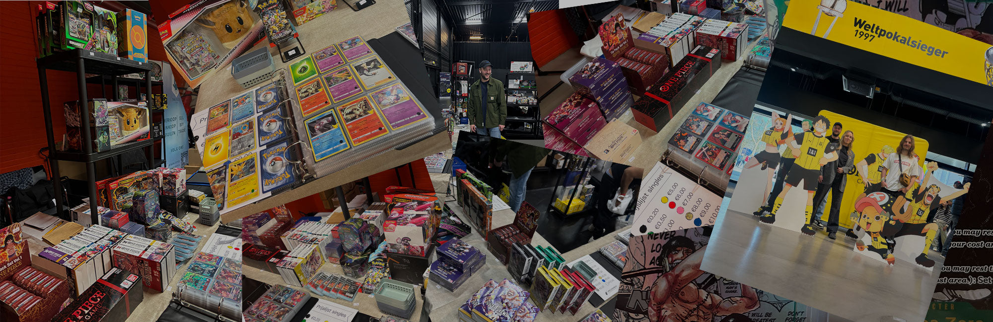 Een foto collage van Spellenjungle op verschillende beurzen en evenementen