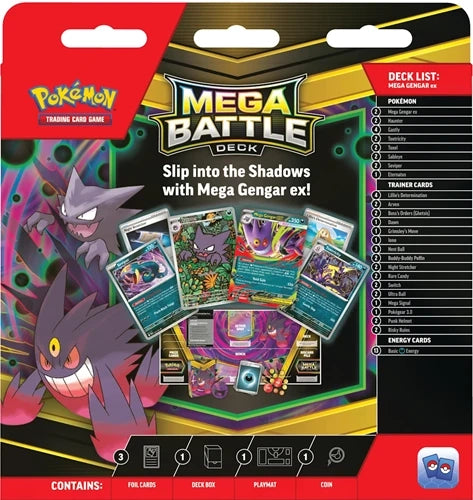 Achterkant van Mega Battle Deck Gengar van Pokémon