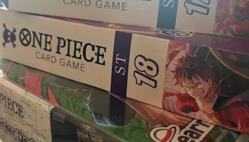 One Piece Starter Decks 3 stuks op elkaar gestapeld