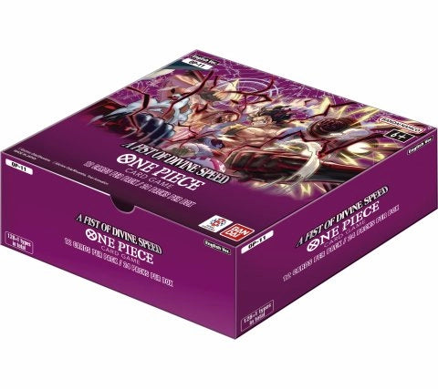 Een dichte One Piece OP11 Boosterbox, zo krijg je deze doos geleverd bij bestelling.