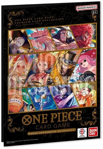 Voorkant van de One Piece Premium Card Collectie Best Select. Vol 4 map waarin alle kaarten zitten.