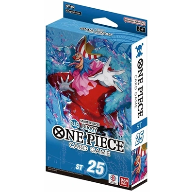 Voorkant One Piece Starter Deck ST25 met daarop Buggy