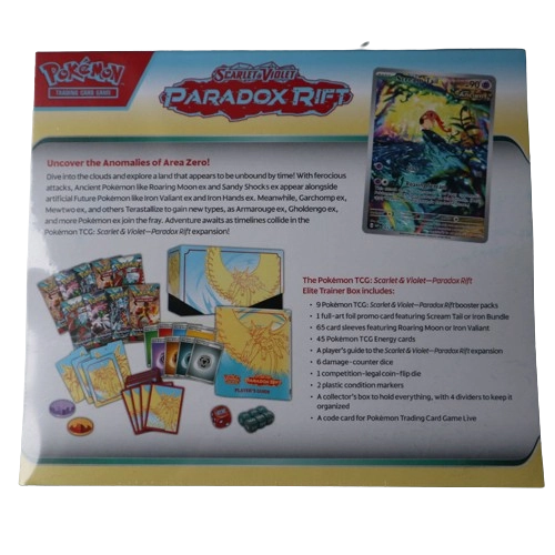 Pokemon Paradox Rift Elite Trainer Box achterkant