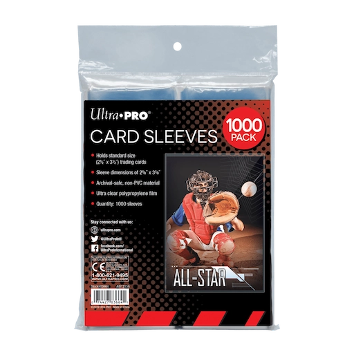 Ultra PRO Standard Card Sleeves – Ultra Clear 1000 stuks voorkant